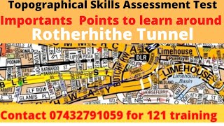 Topographical Skills Assessment Test 2021  Important points to learn around Rotherhithe Tunneltfl [upl. by Vastha912]