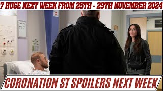 Coronation Street spoilers next week from 25th  29th November 2024  Whats next on the cobbles [upl. by Yaf]