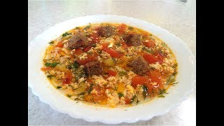 Суп с яйцами Помидорный Вкусно на скорую руку Постное блюдо ПП рецепт [upl. by Bobbye]