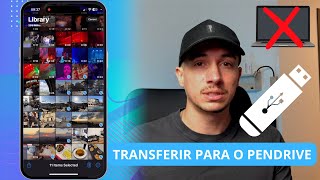 Como transferir fotos e videos do iPhone para o pen drive SEM COMPUTADOR [upl. by Kinsman]