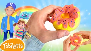 3 Donut Squishy Basteln Kinder Bastelidee Donut DIY Ohne Nähen Socke DIY squishy knautschi diy [upl. by Annavaig]