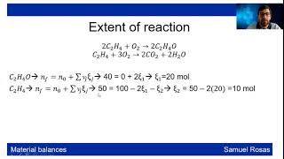 43 Material balances for reactive systems multiple reactions [upl. by Eelynnhoj283]