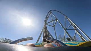 “Pantheon” Busch Gardens Williamsburg On Ride POV front row⚡️🔱 [upl. by Ibrab]