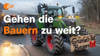 Proteste und Blockaden  Gehen die Bauern zu weit Konfliktforscher bei ZDFheute live [upl. by Wagoner444]