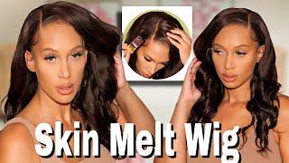 ✨ SKIN MELT LACE How To Tint Lace FOR DARKER SKIN Glueless Lace Wig Install [upl. by Woll]