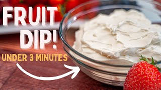 Simple Cream Cheese Fruit Dip Recipe  Quick amp Easy No Bake Dip Recipe [upl. by Dorman]