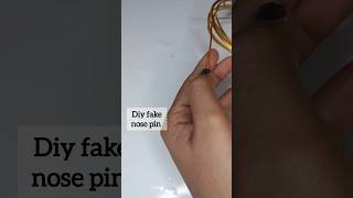 😱DIY Fake nose pin shortsfeed howtomake handmade [upl. by Nivlag]