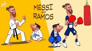 Effects of Messi being teammates with Sergio Ramos [upl. by Elaynad504]