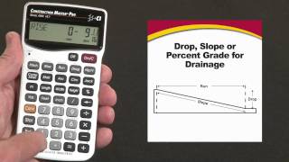 Construction Master Pro Trig Drop or Slope Calculations How To [upl. by Standing521]