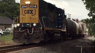 CSX Y220 TrainWorking the HoleCartersville GA 9122017 © [upl. by Dur405]