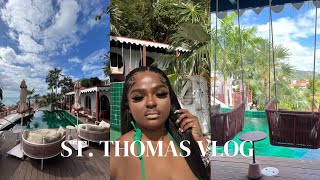 VLOG ST THOMAS  WATER CABANA  ST JOHN CATAMARAN EXCURSION [upl. by Mure]