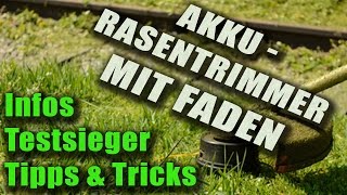 Akku Rasentrimmer mit Faden  Infos Tipps und Testsieger  AkkuRasenTrimmerTestsde [upl. by Wampler]