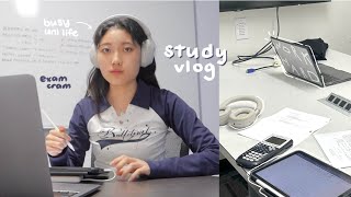 study vlog 📓 productive week midterm exams studying at library long to do lists [upl. by Norab]