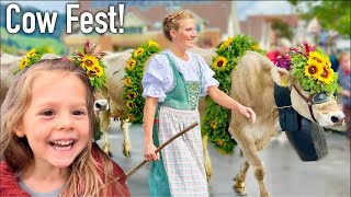 Swiss Cow Parade  Schopfheim Switzerland Alpabzug  Travel Vlog [upl. by Zizaludba]