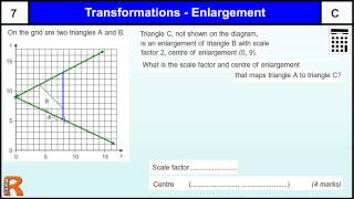 Enlargement Transformation whole number Scale factor GCSE Maths revision Exam paper practice amp help [upl. by Gnoht]