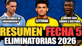 Resumen FECHA 5 Eliminatorias Sudamericanas  Colombia vs Brasil Venezuela vs Ecuador Etc [upl. by Ssej]