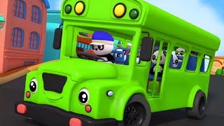 Wheels On The Bus Nursery Rhymes 3D Rhymes Kids Songs Baby Rhyme [upl. by Bennink]