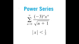 Convergence Divergence of Power Series 3xnsqrtn1 At Boundary Points [upl. by Serica]