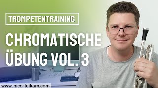 Chromatische Übung für dein Trompetentraining  Geläufigkeit üben und Technik verbessern 🎺 [upl. by Budde]