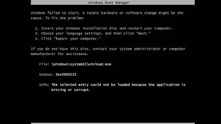 windows failed to start a recent hardware or software change might be the cause to fix the problem [upl. by Nnelg]