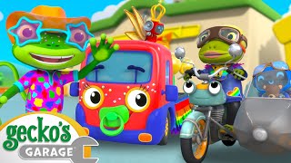 Rainbow Carnival Pride Party Time  Geckos Garage  Trucks For Children  Cartoons For Kids [upl. by Gardner471]