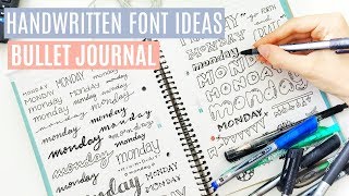 40 HAND LETTERING IDEAS  Bullet Journal Fonts [upl. by Diogenes]