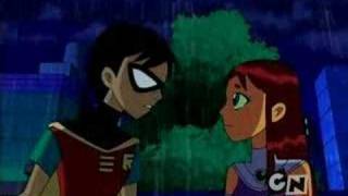 Starfire and Robin  The Real Kiss [upl. by Annairoc]