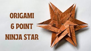 Origami 6 Point Ninja Star  Paper Ninja Star  Halloween  Christmas Decoration  InnoVatioNizer [upl. by Musser]