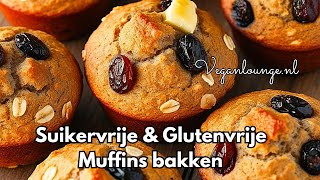 Eiwitrijke Muffins Bakken Suikervrij en Ei Vrij Simpel Lekker en Luchtig 2 Ingrediënten [upl. by Leaw]