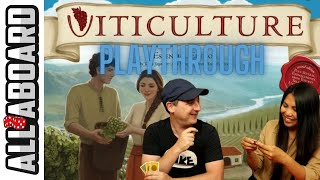 VITICULTURE  Board Game  2Player Playthrough  In the Grip of the Grape [upl. by Arita549]