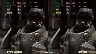 i3 12100 vs Ryzen 3500x  RTX 3070 [upl. by Ennayrb]