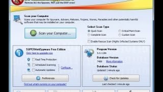 SuperAntispyware How To Install And Scan [upl. by Naeloj]