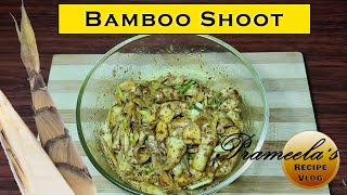 Bamboo shoot pickle Prameela recipe vlog Indian food Indian Recipe [upl. by Enaej981]