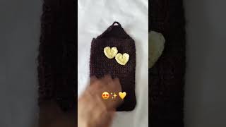 Crochet pouch 😍💛✨ crochet creative pouch youtubeshorts keepsupporting [upl. by Klockau]