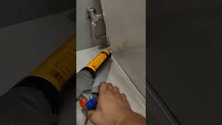 How to apply silicone sealant in bathroom kitchen siliconeadhesive siliconeglue siliconesealant [upl. by Zephaniah]