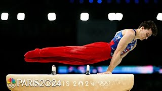 Stephen Nedoroscik delivers MONSTER pommel horse routine in qualifying  Paris Olympics  NBC Sports [upl. by Savina]