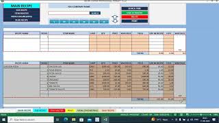 RECIPE COSTING PRO FORMAT in Hindi [upl. by Peppy]