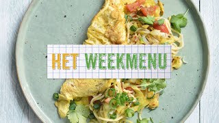 Het Weekmenu 2  Gewokte noedels met ei en tomaat  Bart Desmidt [upl. by Deaner]