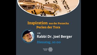 quotInspiration Perlen der Toraquot mit Rabbiner Joel Berger 30102024 [upl. by Kcirdaed204]