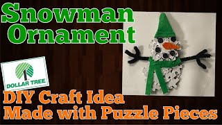 Unique Christmas Puzzle Snowman Craft [upl. by Aniale922]