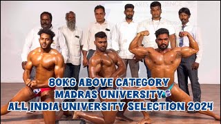 80Kg Above Category Madras University All India University Selection 2024 SA Arts amp Science College [upl. by Yralam]