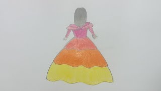 Girl drawing for kids very easy  Beautiful girl drawing for Kids [upl. by Ettebab]