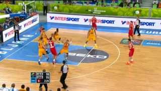 Assist of the Game N Bjelica UKRSRB EuroBasket 2013 [upl. by Consuelo]