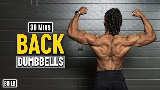 30 Mins Dumbbell Back amp Traps Workout  Build Muscle 23 [upl. by Noiroc]