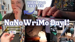 NANOWRIMO DAY 1 VLOG  finally picking my project amp writing 2000 words 🌙 [upl. by Acceb]