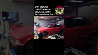 Dyno run bmw e36 m50b25 with ebay turbo Recirculated 3inch stainless exhaust sound yardswappedE36 [upl. by Ybreh172]