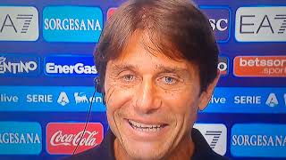 Antonio Conte intervista postpartita NapoliAtalanta 03 quotcomplimenti a loroquot [upl. by Weitman871]