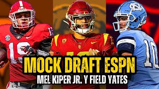 MOCK DRAFT ESPN 2024  Mel Kiper y Field Yates [upl. by Eltotsira]