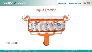 HPDC Webinar Series Part III – Cooling amp Solidification  FLOW3D CAST [upl. by Misa461]