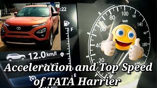 TATA Harrier 0 to 60 and 0 to 100 Acceleration  Top Speed of Tata Harrier 🔥 [upl. by Enitsirk]